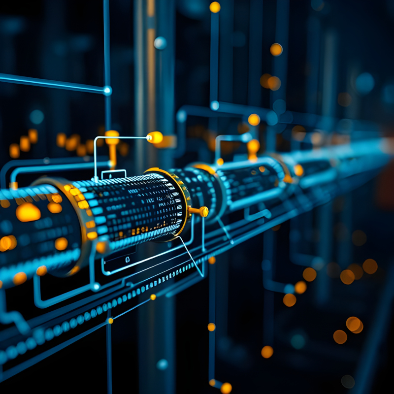 An illustrative image of a data pipeline